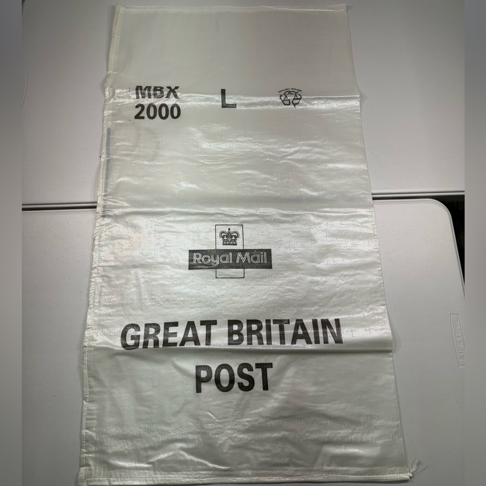 Royal Mail Great Britain Post Large Mail Bag MBX 2000 Canvas Sack w/ String
